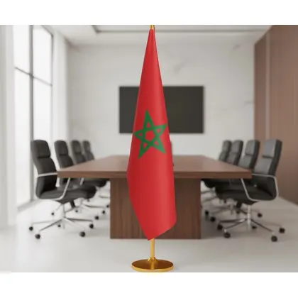 Drapeau du Maroc avec support